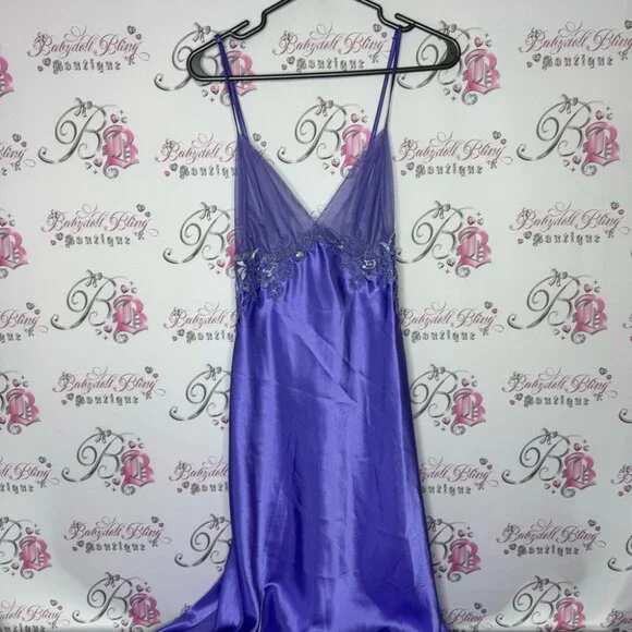 Intimate attitudes dress maxi long open back criss cross mermaid back style mesh - Picture 4 of 16